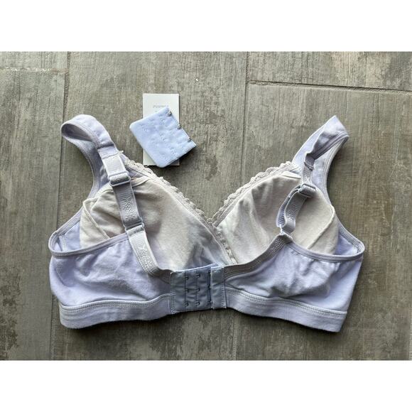 Maternity Nursing Bra Cotton Pregnancy Wireless Breast Feeding Wire Free Sleep L - Picture 5 of 9